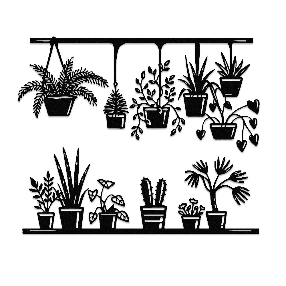 2 Pièces Jardin Fleuri Métal Décoratif Mural - Décoration Murale Intérieur et Extérieur - Image 11