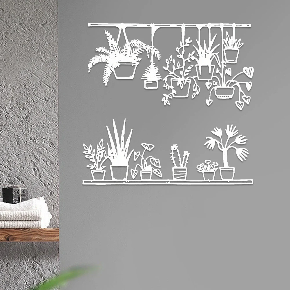 2 Pièces Jardin Fleuri Métal Décoratif Mural - Décoration Murale Intérieur et Extérieur - Image 13
