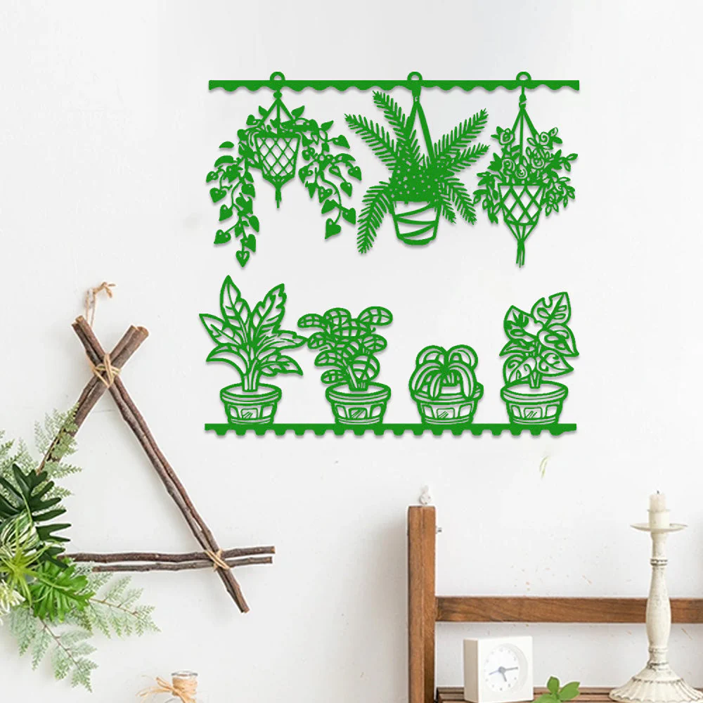 2 Pièces Jardin Fleuri Métal Décoratif Mural - Décoration Murale Intérieur et Extérieur - Image 6