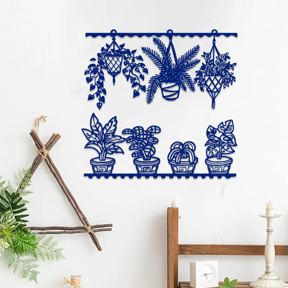 2 Pièces Jardin Fleuri Métal Décoratif Mural - Décoration Murale Intérieur et Extérieur - Image 7
