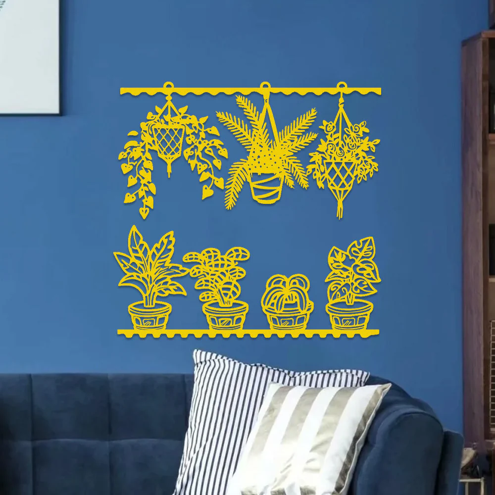 2 Pièces Jardin Fleuri Métal Décoratif Mural - Décoration Murale Intérieur et Extérieur - Image 8