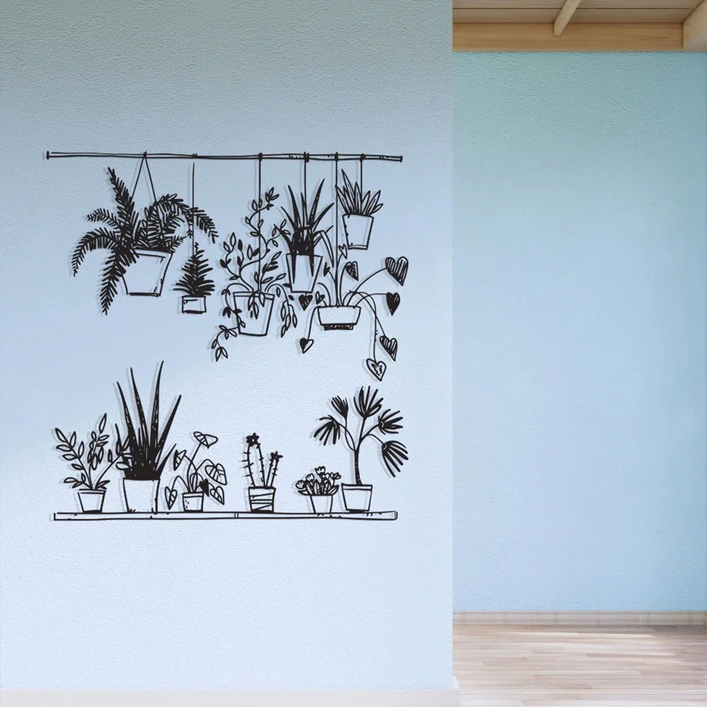 2 Pièces Jardin Fleuri Métal Décoratif Mural - Décoration Murale Intérieur et Extérieur - Image 4