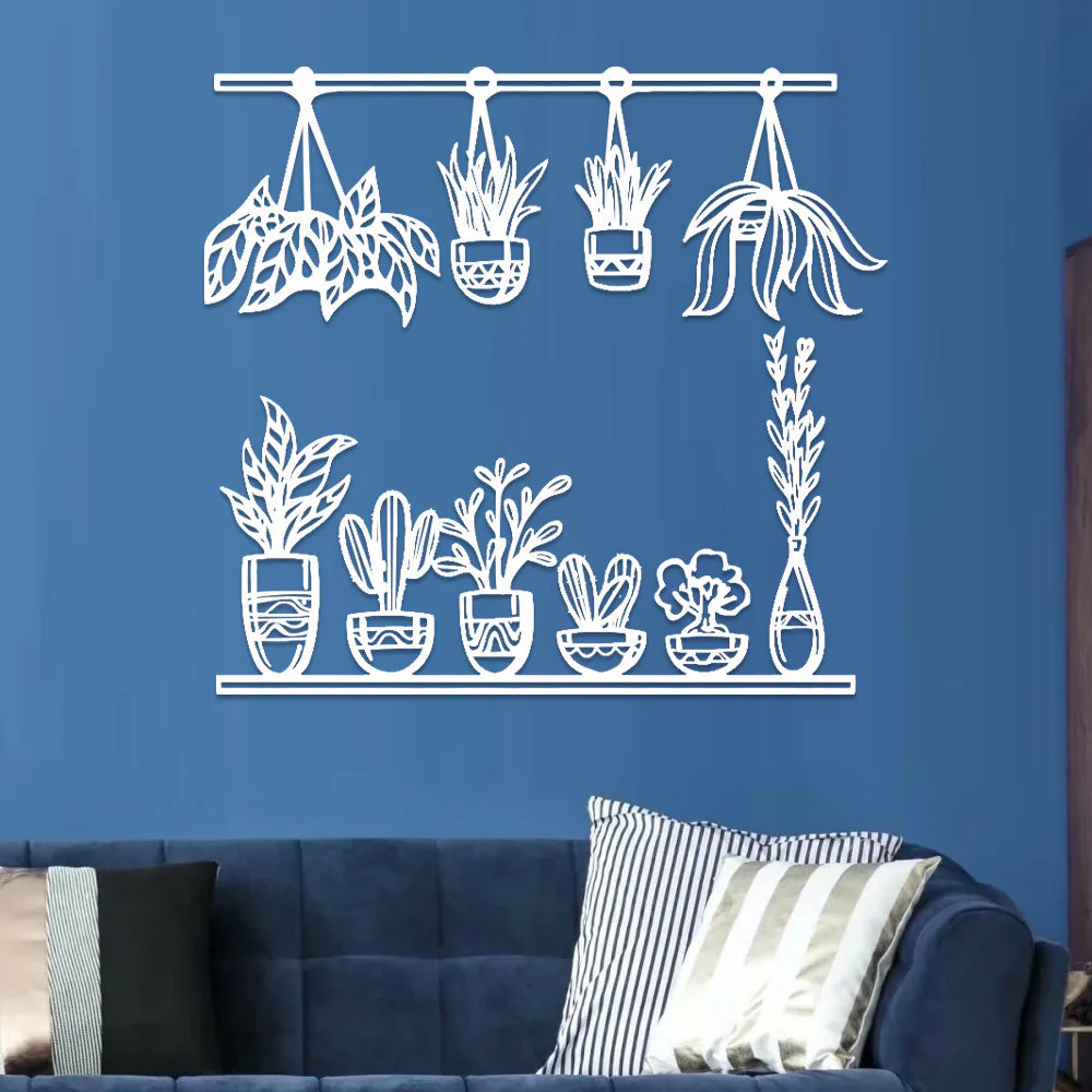2 Pièces Jardin Fleuri Métal Décoratif Mural - Décoration Murale Intérieur et Extérieur - Image 9