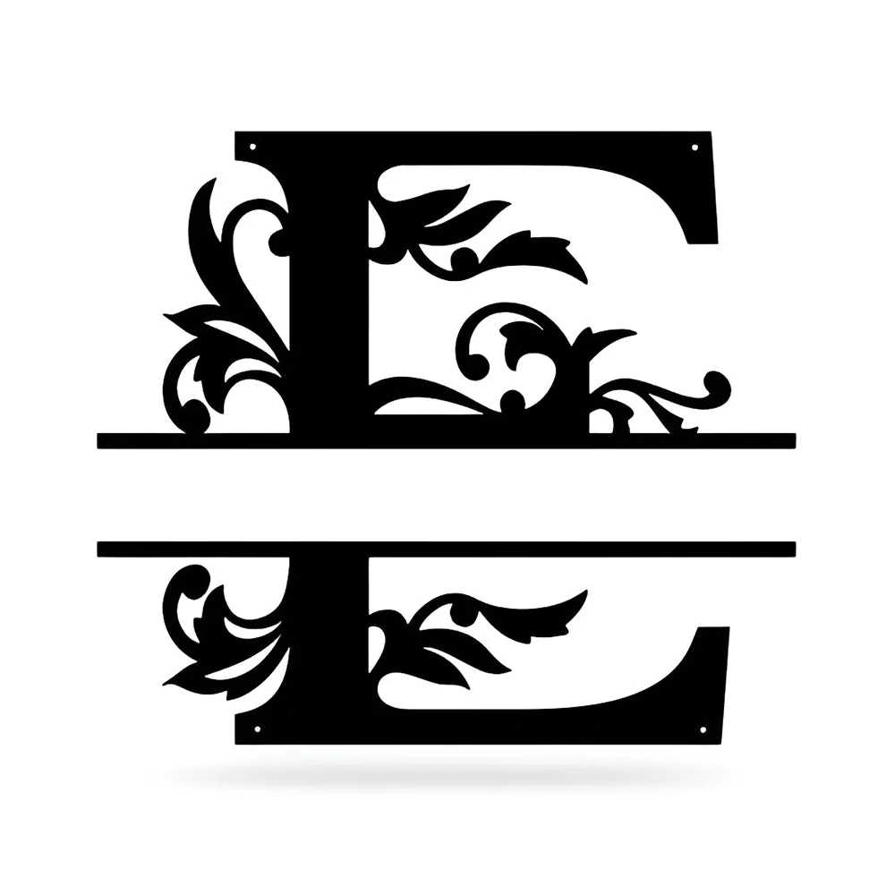 26 Lettres Style Vigne Fleur Nom Personnalisé Décoration en Métal - Image 11