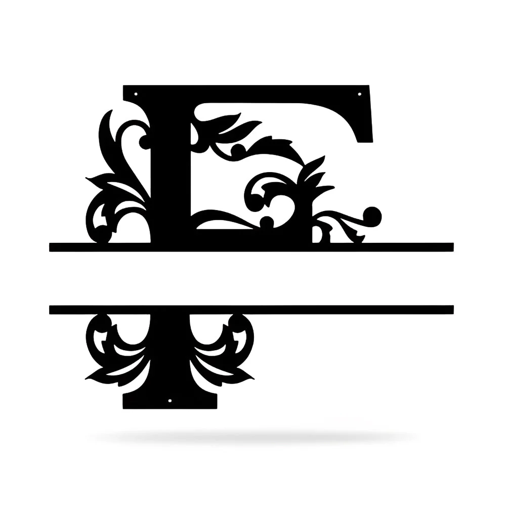26 Lettres Style Vigne Fleur Nom Personnalisé Décoration en Métal - Image 12