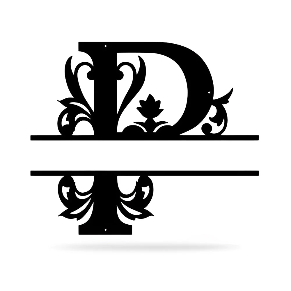 26 Lettres Style Vigne Fleur Nom Personnalisé Décoration en Métal - Image 22