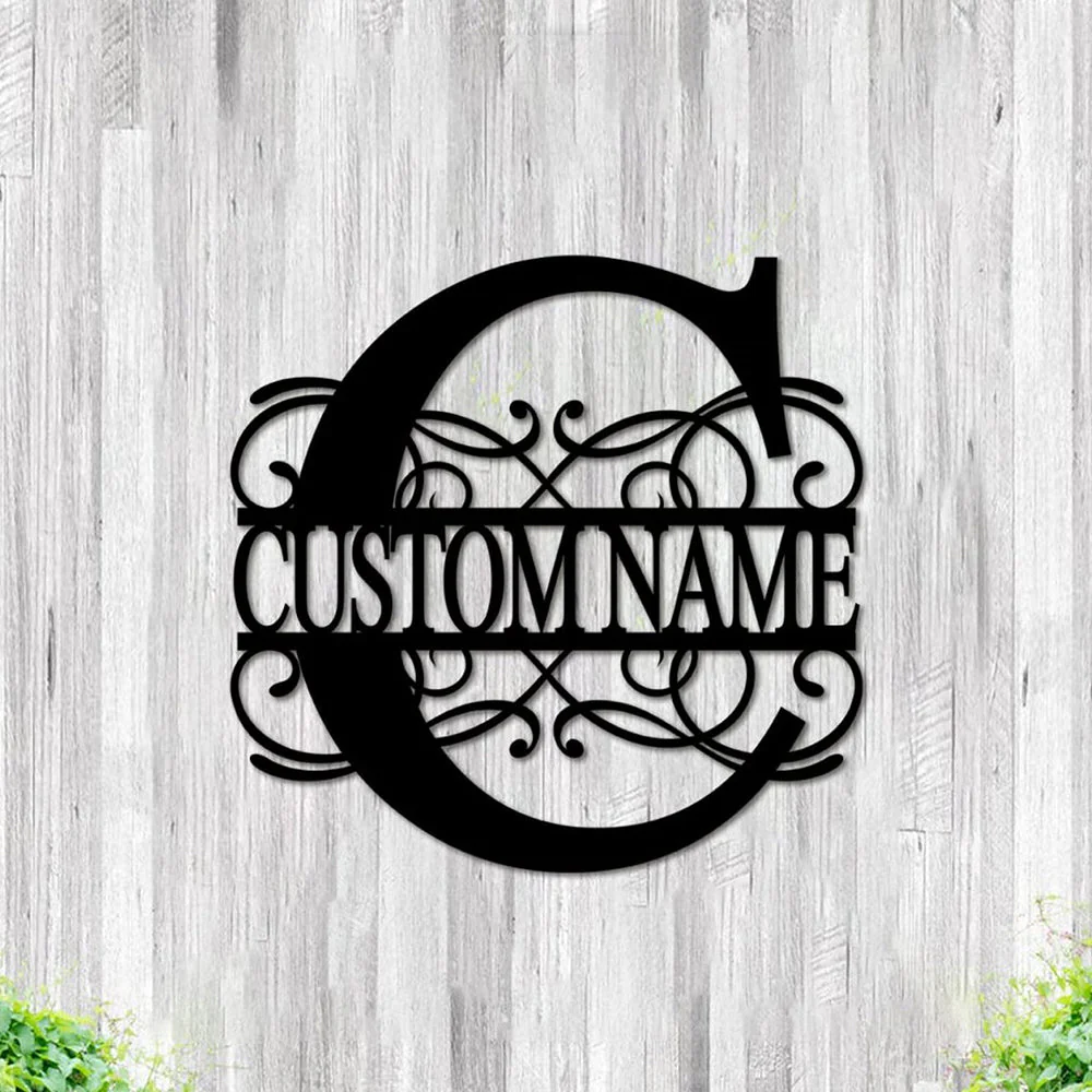 26 Lettres Style Vigne Nom Personnalisé Décoration en Métal - Image 12
