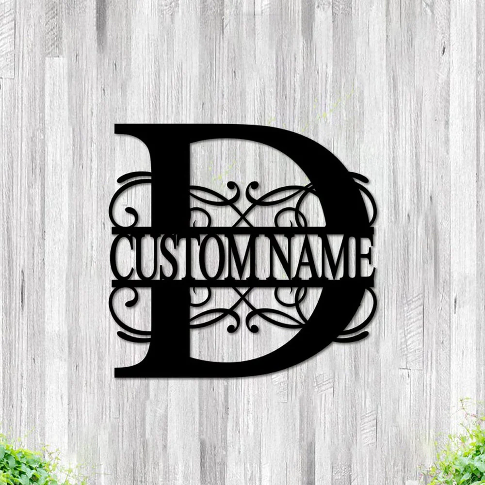 26 Lettres Style Vigne Nom Personnalisé Décoration en Métal - Image 14