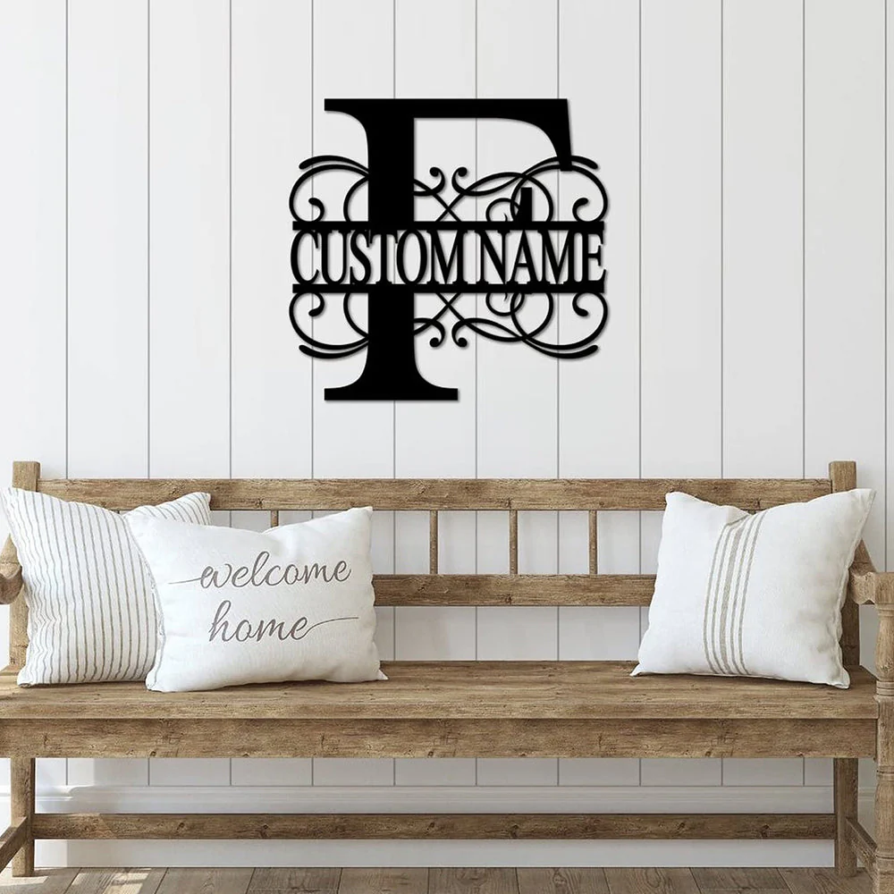 26 Lettres Style Vigne Nom Personnalisé Décoration en Métal - Image 17