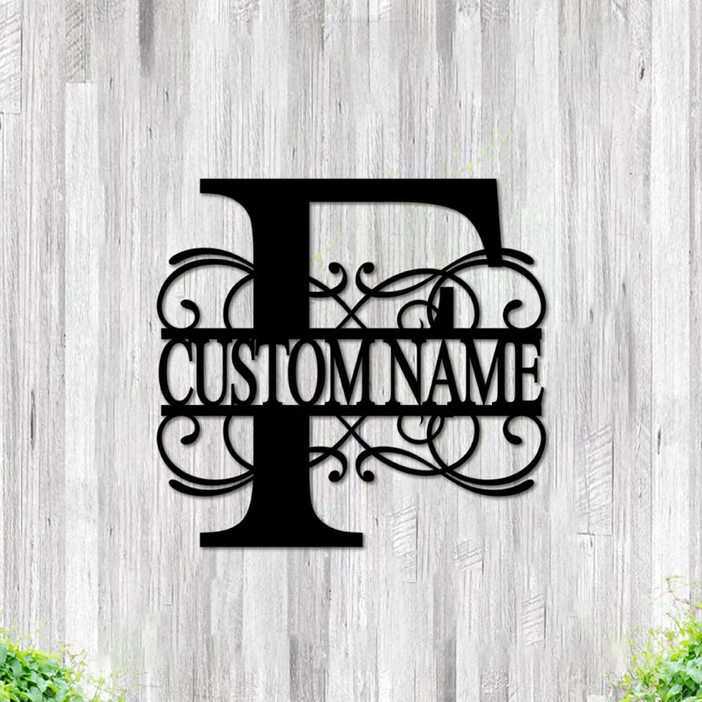 26 Lettres Style Vigne Nom Personnalisé Décoration en Métal - Image 18