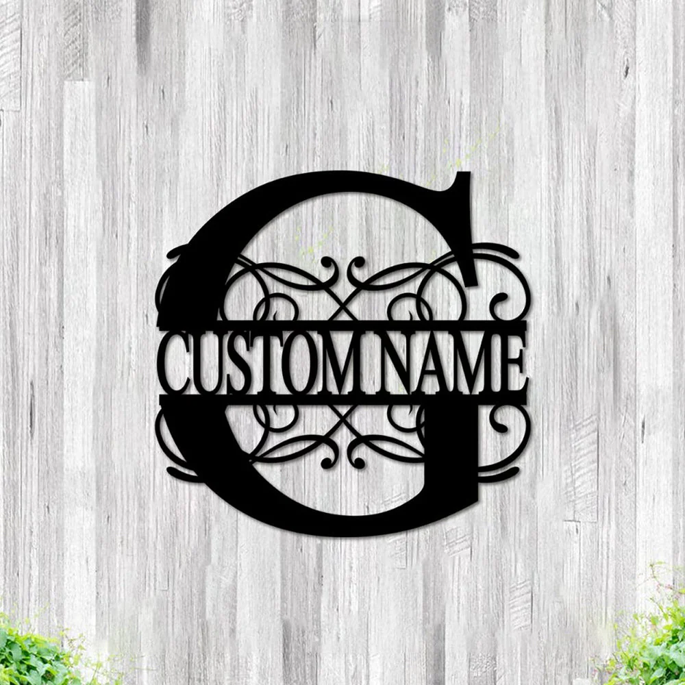 26 Lettres Style Vigne Nom Personnalisé Décoration en Métal - Image 20