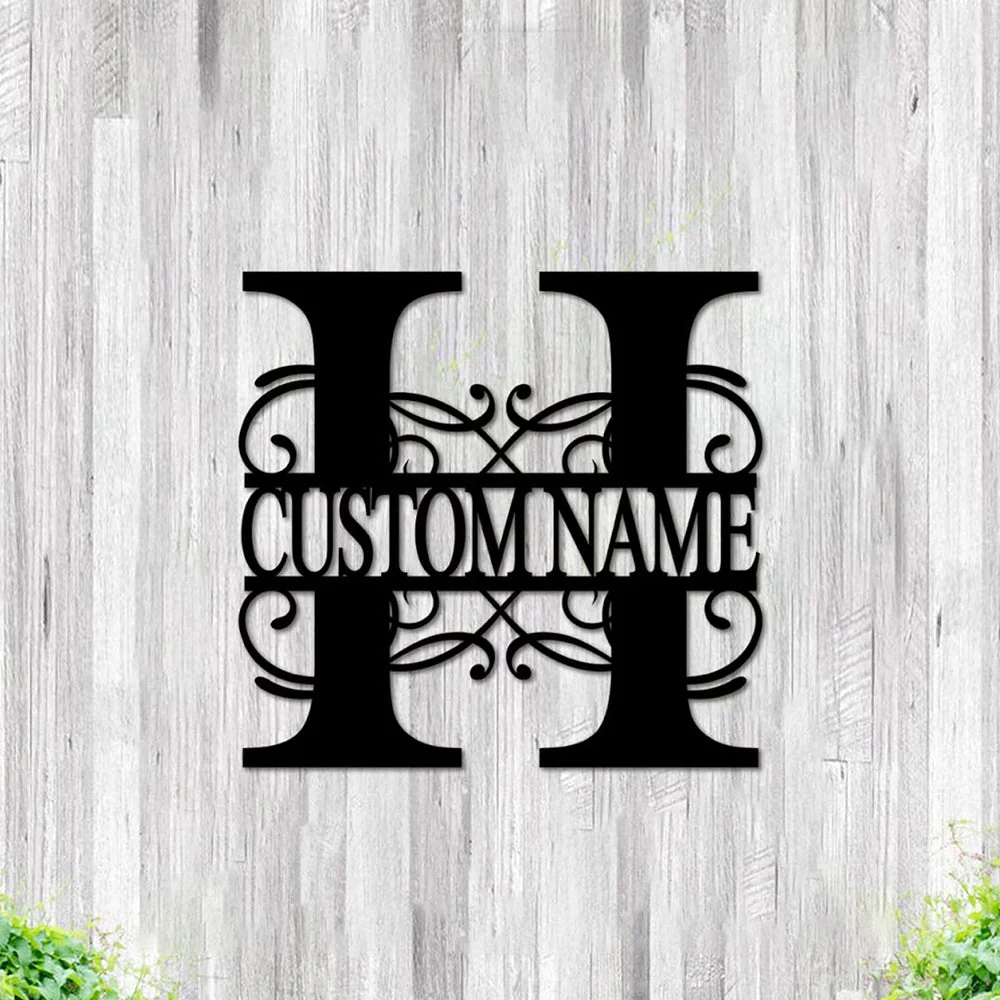 26 Lettres Style Vigne Nom Personnalisé Décoration en Métal - Image 22
