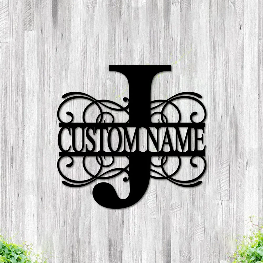 26 Lettres Style Vigne Nom Personnalisé Décoration en Métal - Image 26