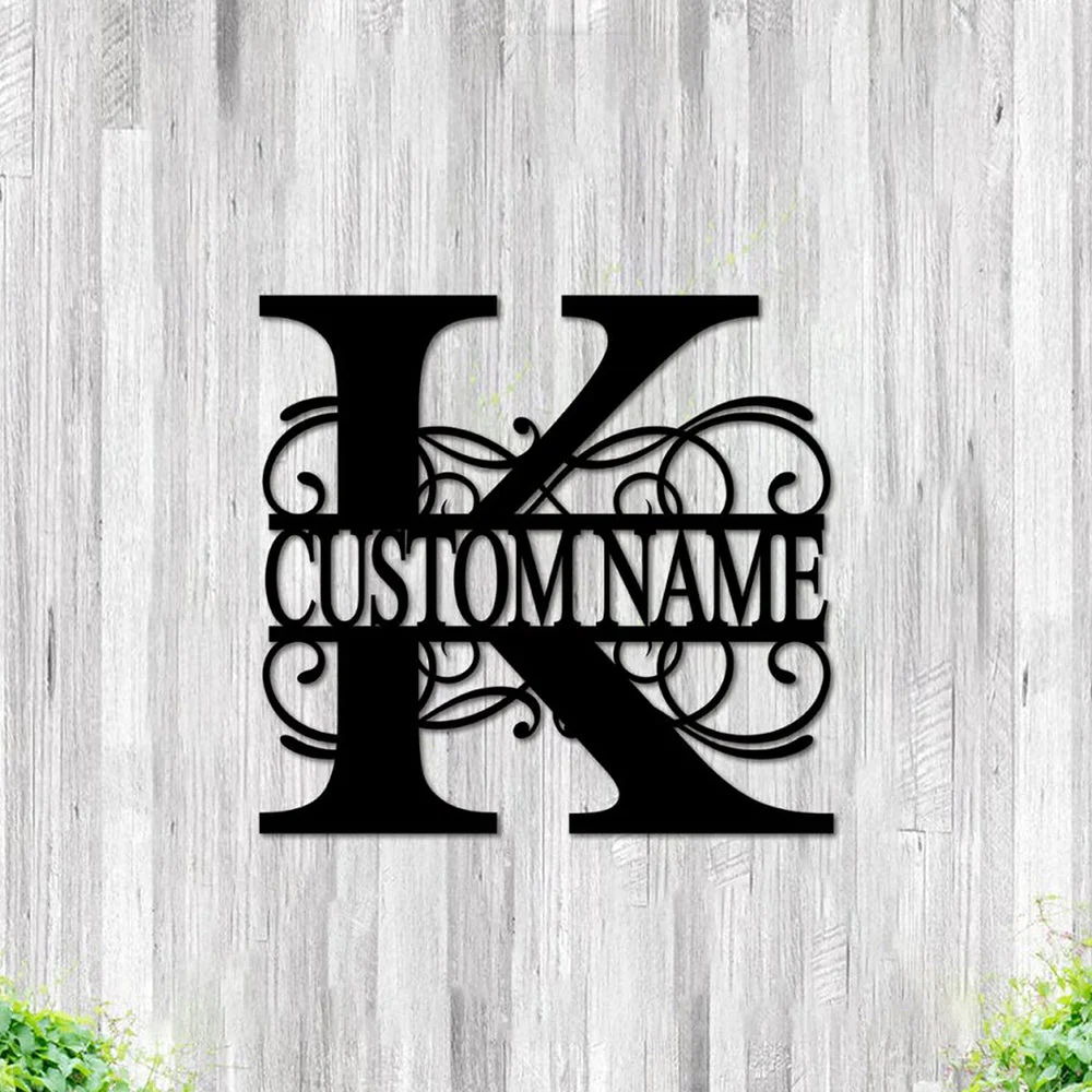 26 Lettres Style Vigne Nom Personnalisé Décoration en Métal - Image 28