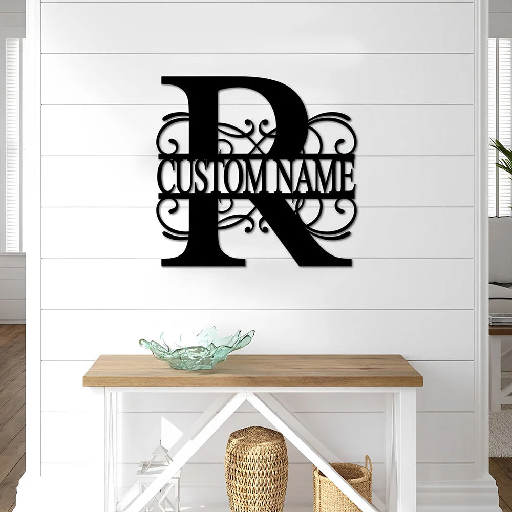 26 Lettres Style Vigne Nom Personnalisé Décoration en Métal - Image 3
