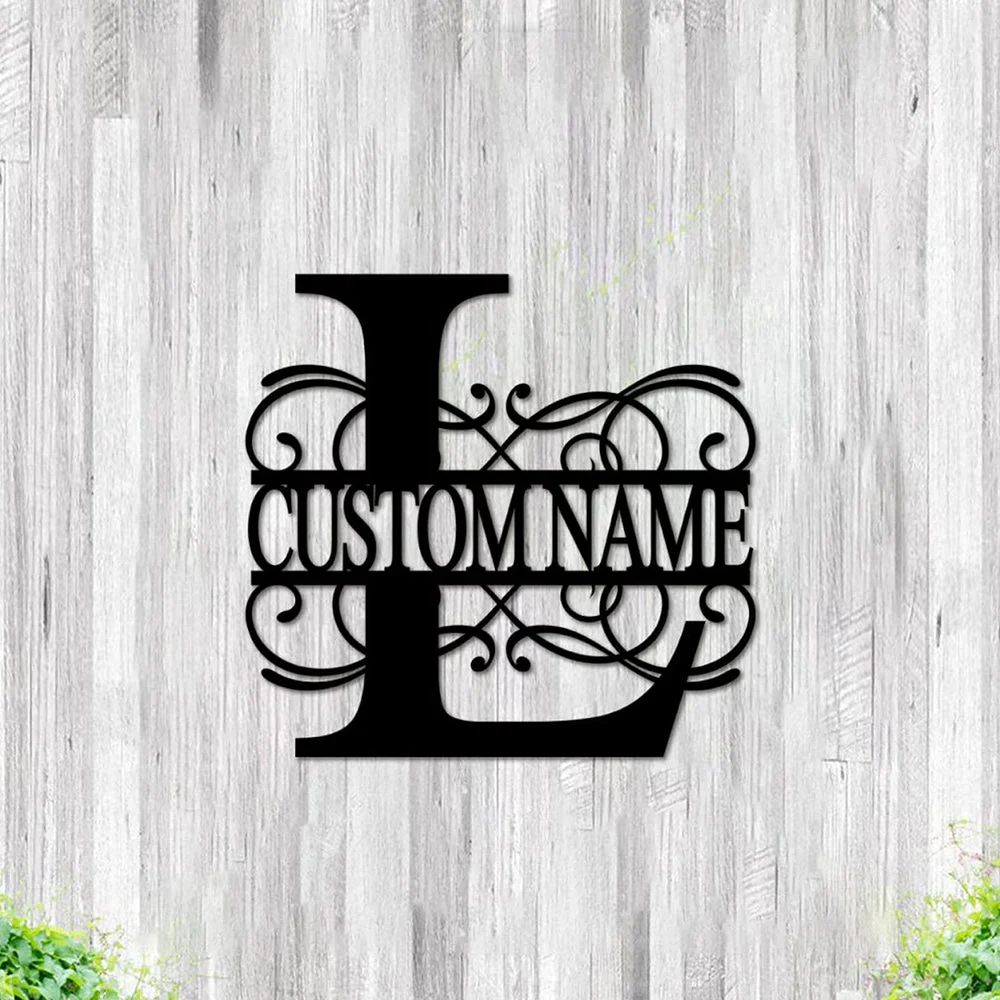 26 Lettres Style Vigne Nom Personnalisé Décoration en Métal - Image 30