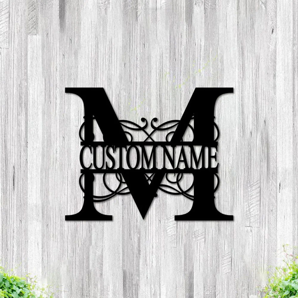 26 Lettres Style Vigne Nom Personnalisé Décoration en Métal - Image 32