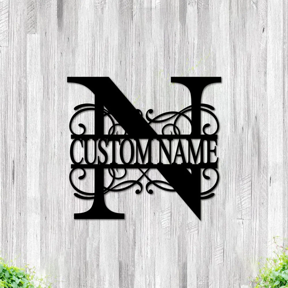 26 Lettres Style Vigne Nom Personnalisé Décoration en Métal - Image 34