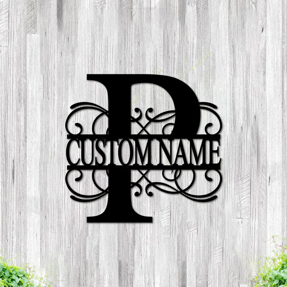 26 Lettres Style Vigne Nom Personnalisé Décoration en Métal - Image 38