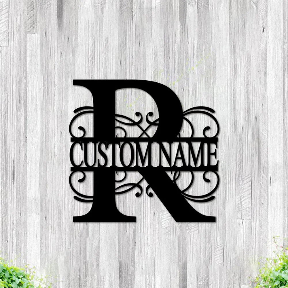 26 Lettres Style Vigne Nom Personnalisé Décoration en Métal - Image 42