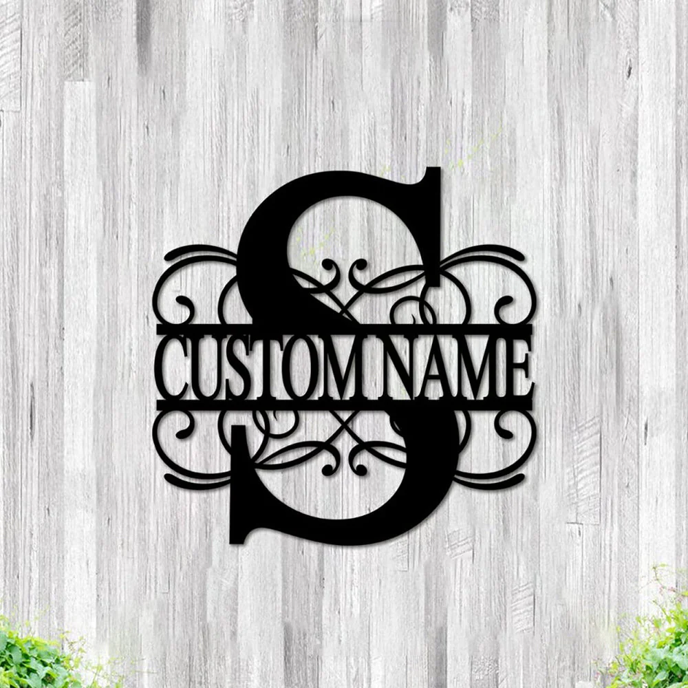 26 Lettres Style Vigne Nom Personnalisé Décoration en Métal - Image 44