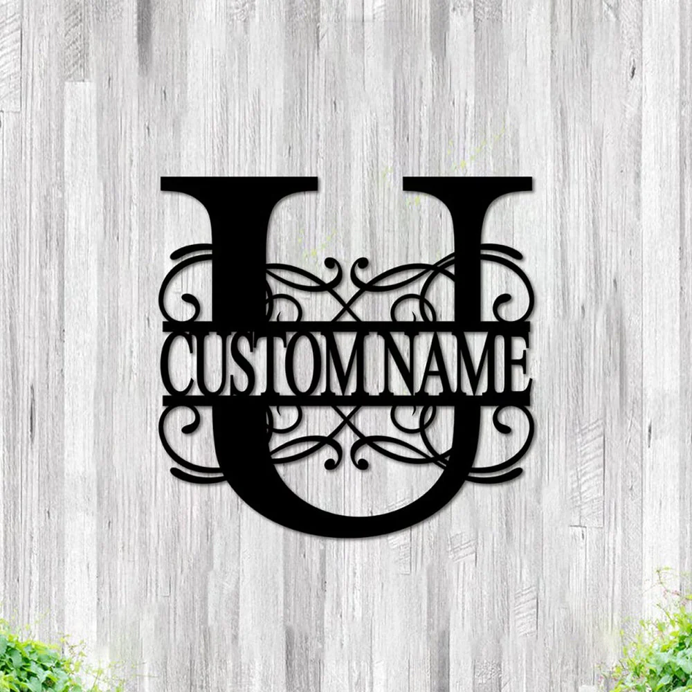 26 Lettres Style Vigne Nom Personnalisé Décoration en Métal - Image 48
