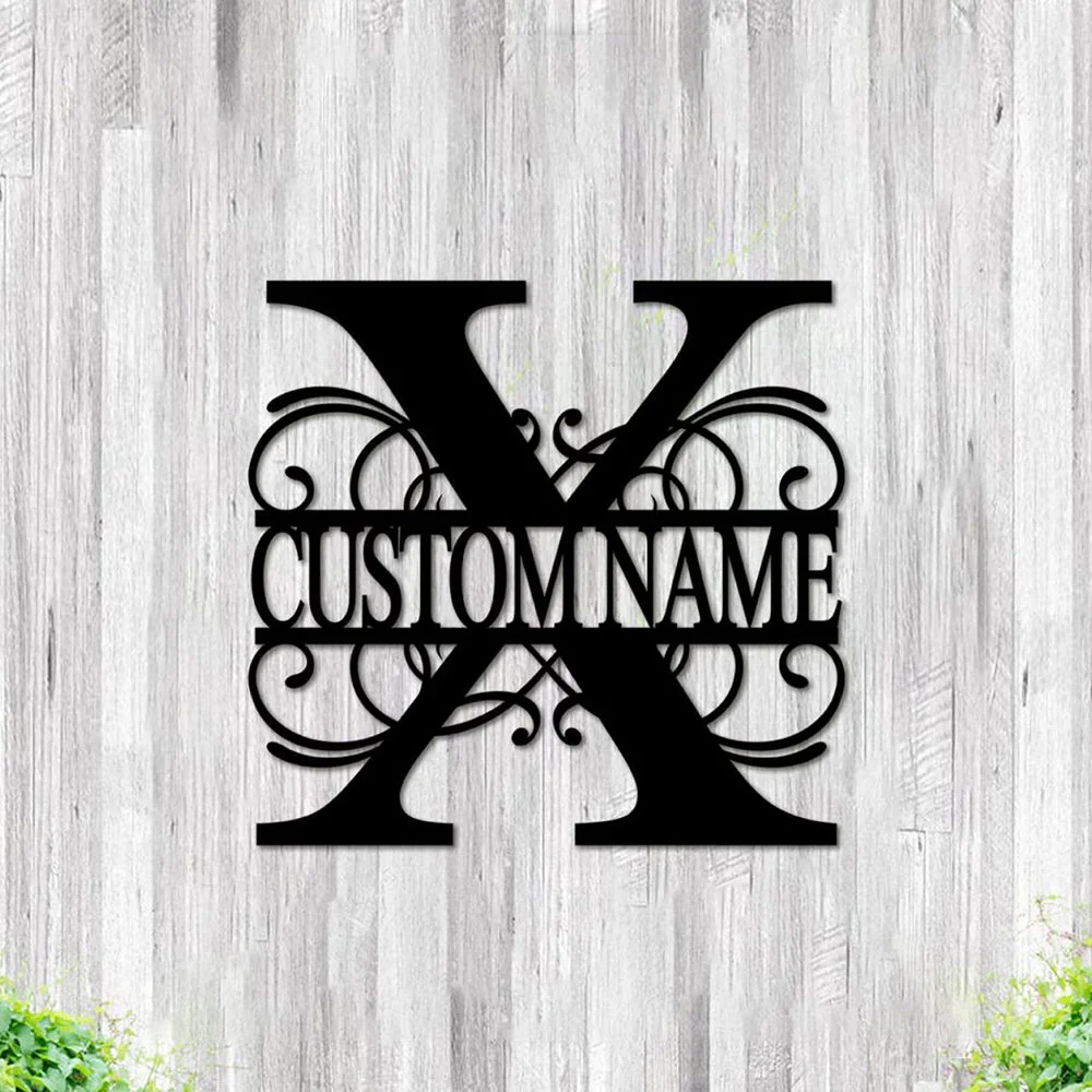 26 Lettres Style Vigne Nom Personnalisé Décoration en Métal - Image 54