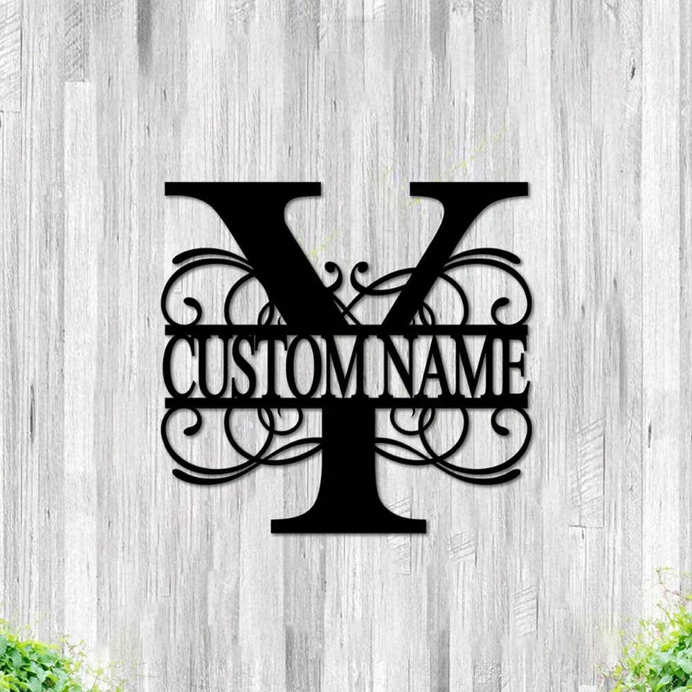 26 Lettres Style Vigne Nom Personnalisé Décoration en Métal - Image 56