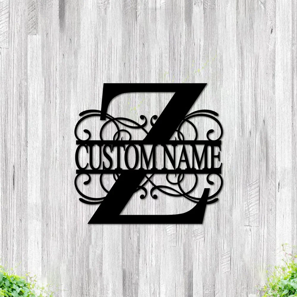 26 Lettres Style Vigne Nom Personnalisé Décoration en Métal - Image 58