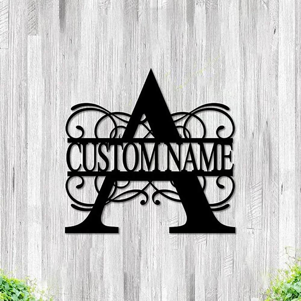 26 Lettres Style Vigne Nom Personnalisé Décoration en Métal - Image 8