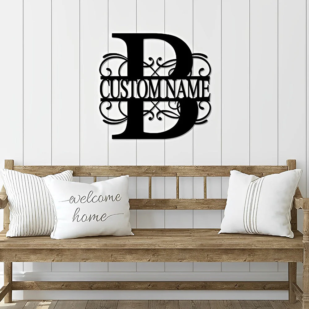 26 Lettres Style Vigne Nom Personnalisé Décoration en Métal - Image 9
