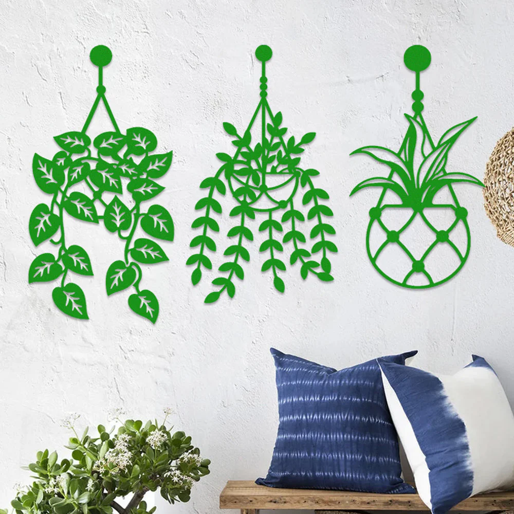 3 Pièces Jardin Fleuri Métal Décoratif Mural - Décoration Murale Intérieur et Extérieur - Image 6