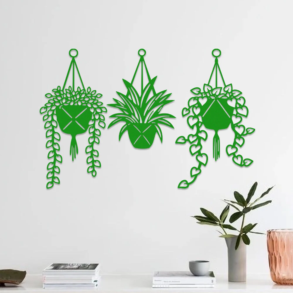 3 Pièces Jardin Fleuri Métal Décoratif Mural - Décoration Murale Intérieur et Extérieur - Image 6