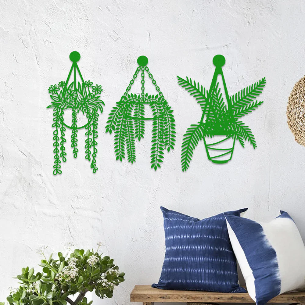 3 Pièces Jardin Fleuri Métal Décoratif Mural - Décoration Murale Intérieur et Extérieur - Image 6