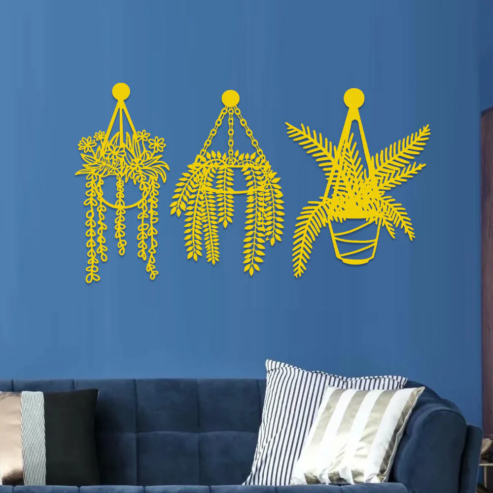 3 Pièces Jardin Fleuri Métal Décoratif Mural - Décoration Murale Intérieur et Extérieur - Image 8