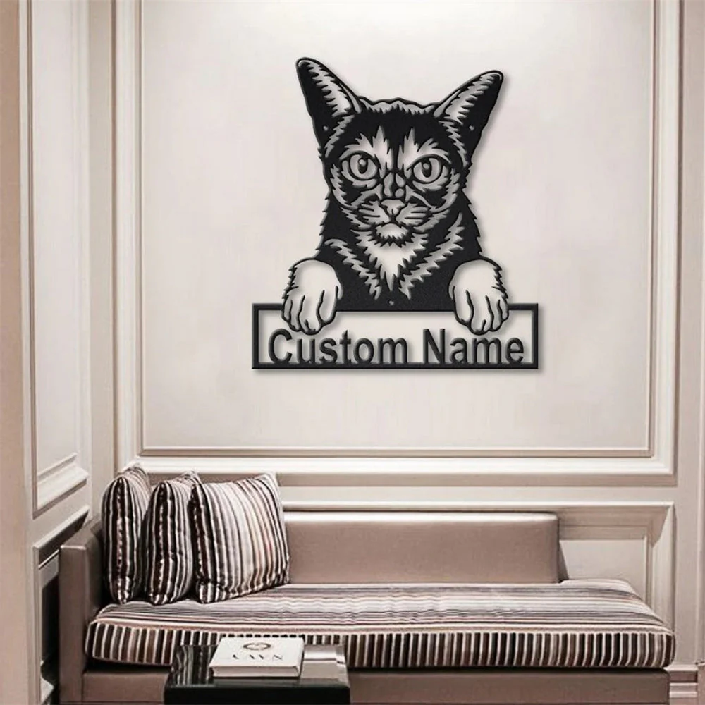 Abyssin Art en Métal Plaque de Nom en Métal Personnalisée