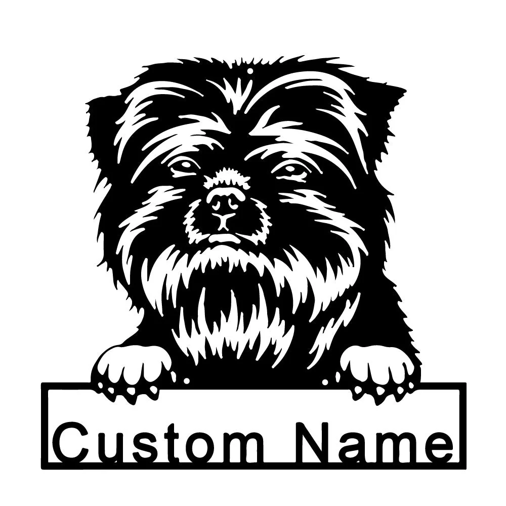 Affenpinscher Art en Métal Plaque de Nom en Métal Personnalisée - Image 2
