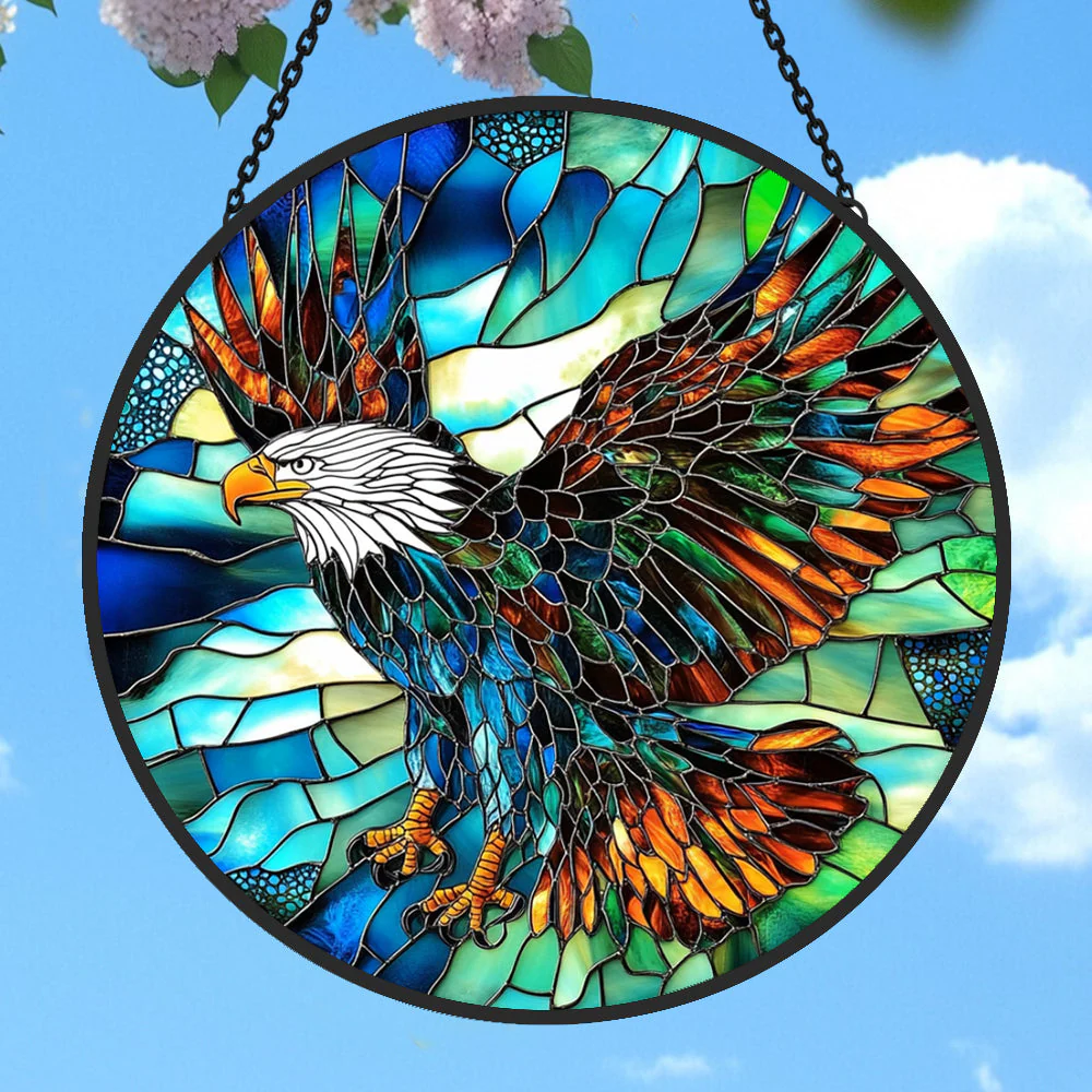 Aigle Attrape-Soleil Décoratif en Vitrail à Suspendre - Image 2