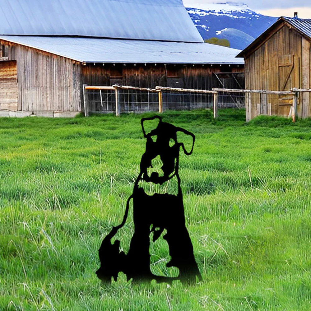 Airedale Terrier Silhouette en Métal