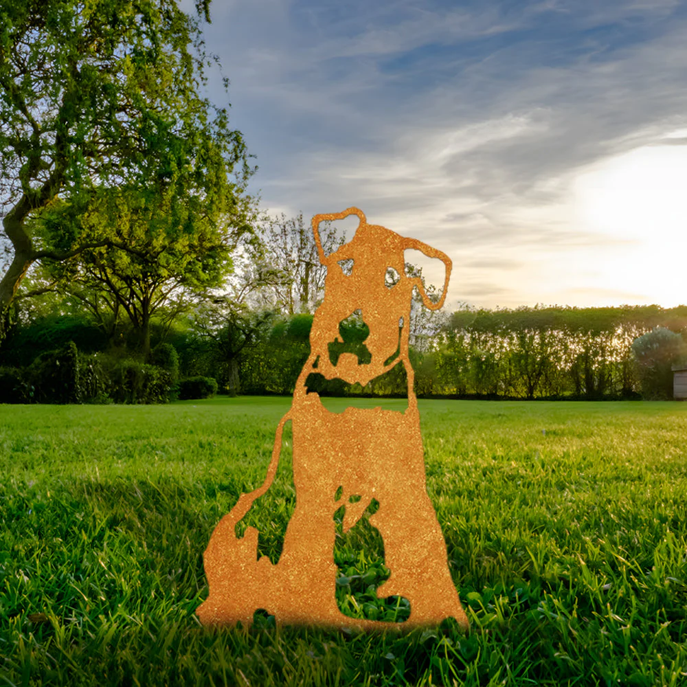 Airedale Terrier Silhouette en Métal - Image 2
