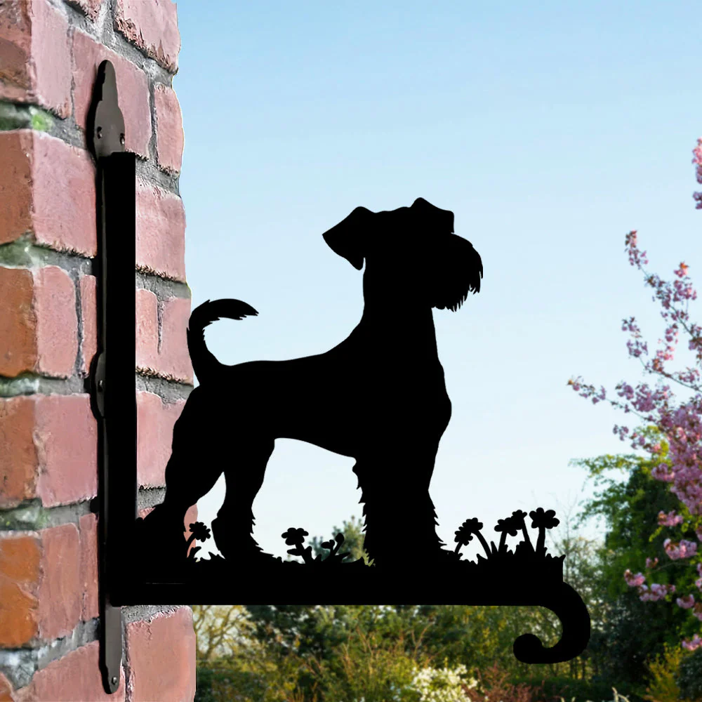 Airedale Terrier Support de Plantes à Suspendre Métallique