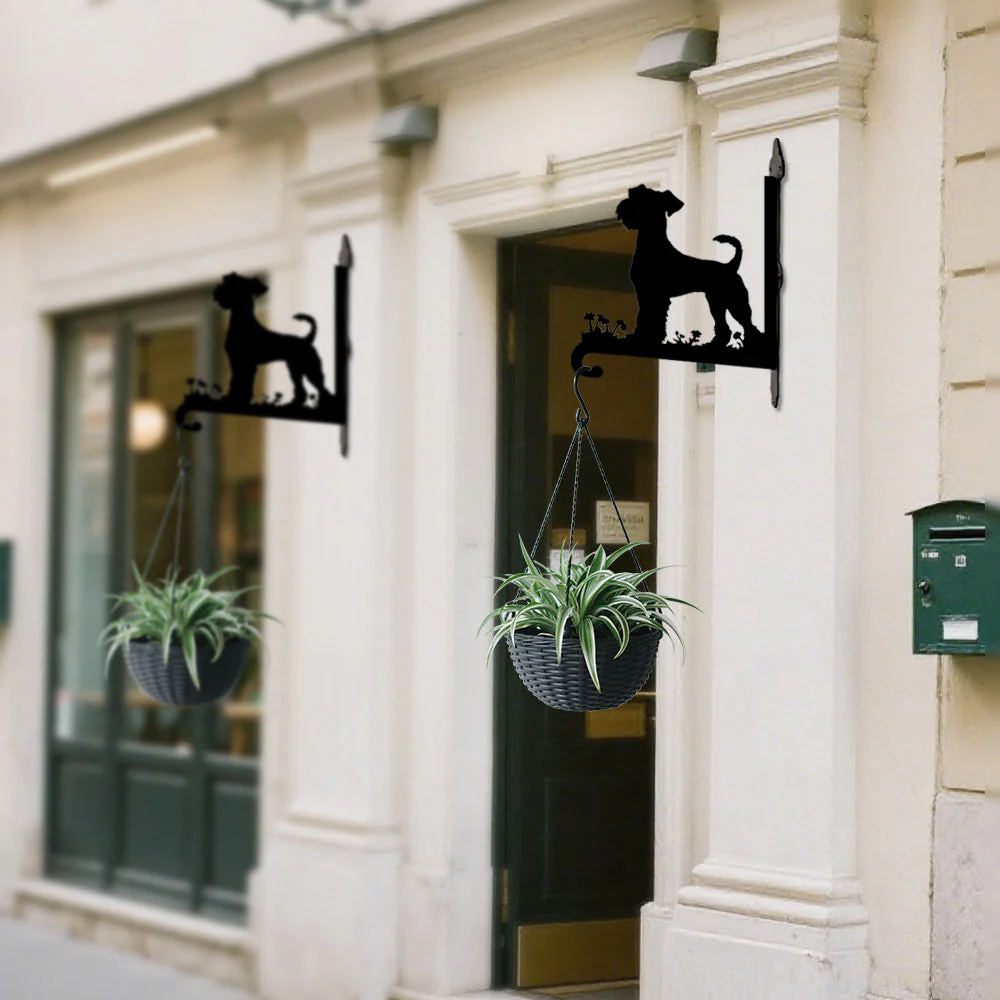 Airedale Terrier Support de Plantes à Suspendre Métallique - Image 2