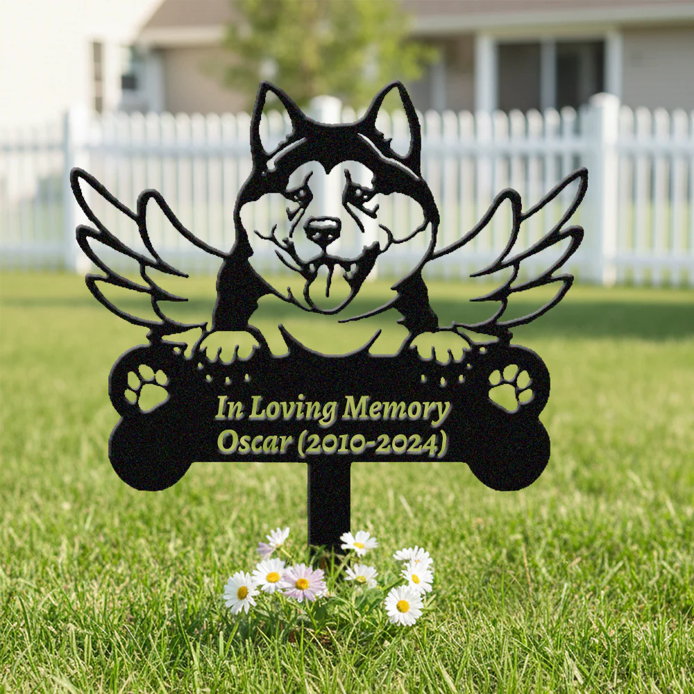Akitas Tuteur Commémoratif Personnalisé avec Ailes - Image 2