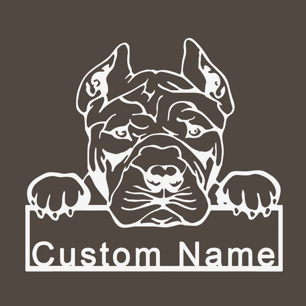 American Bully Art en Métal Plaque de Nom en Métal Personnalisée - Image 6