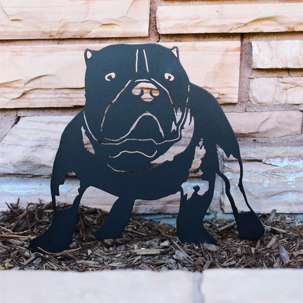 American Bully Silhouette de Chien en Métal Noir - Image 7