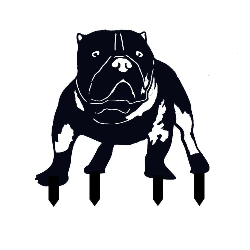 American Bully Silhouette de Chien en Métal Noir - Image 9