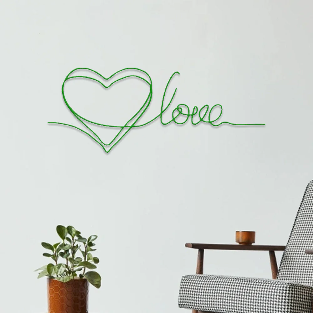 Amour en Ăcriture Cursive MĂ©tal DĂ©coratif Mural - Image 6