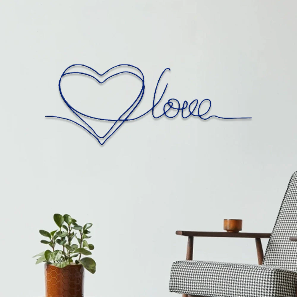 Amour en Ăcriture Cursive MĂ©tal DĂ©coratif Mural - Image 7