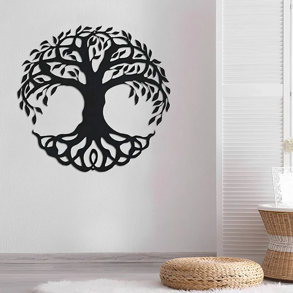 Arbre de la Vie Abstrait Art Mural en Métal - Image 4