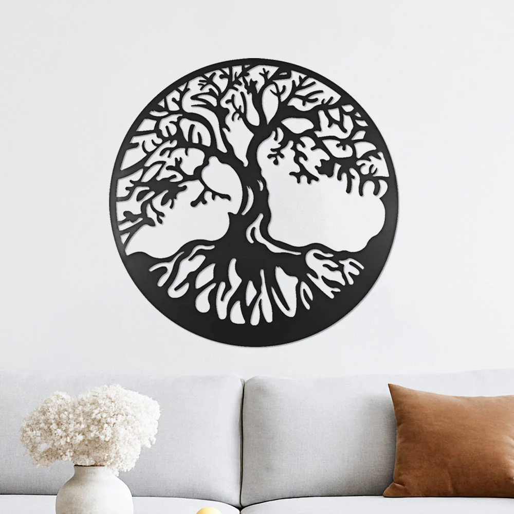 Arbre de la Vie Art Mural en Métal